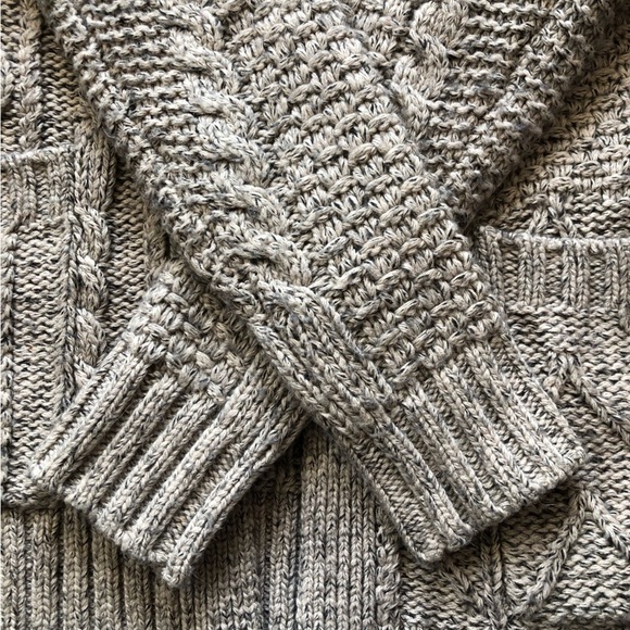 Madewell Wool Alpaca Blend Cable Knit Textured Open Front Cardigan Size S - Picture 11 of 12